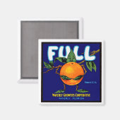 Etikett für Orangen mit vollständiger Markenbezeic Magnet (Vorderseite/Rückseite)