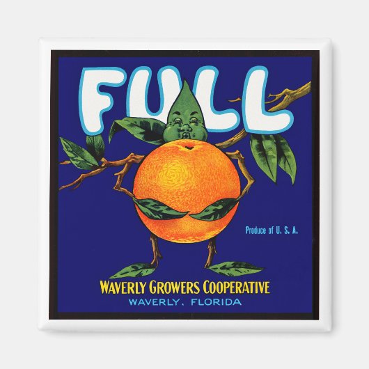 Etikett für Orangen mit vollständiger Markenbezeic Magnet (Vorne)