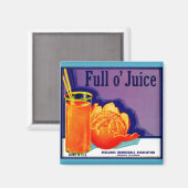 Etikett für Orangensaft der 30er Jahre Magnet (Vorderseite/Rückseite)
