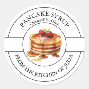 Etikett für Pancake Sirup Runder Aufkleber