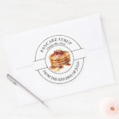 Etikett für Pancake Sirup Runder Aufkleber (Umschlag)