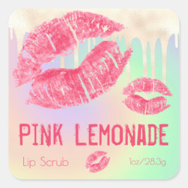 Etikett für Pastell Shimmer Sugar Scrub Quadratischer Aufkleber