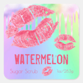 Etikett für Pastell Shimmer Sugar Scrub Quadratischer Aufkleber