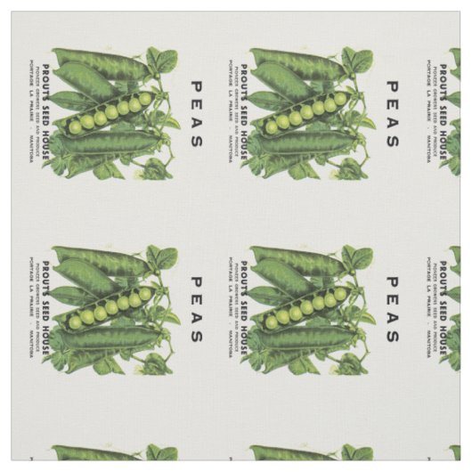 Etikett für Peas-Saatgut Stoff (Muster)