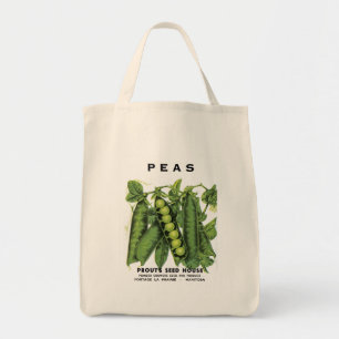 Etikett für Peas-Saatgut Tragetasche