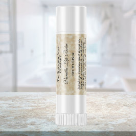 Etikett für Pergamentpapier mit Lippenbalsam Quadratischer Aufkleber