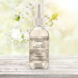 Etikett für Perlfolienkosmetik im Vintagen Stil Quadratischer Aufkleber