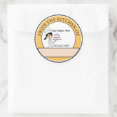 Etikett für personalisierte Backenaufkleber Runder Aufkleber (Tasche)