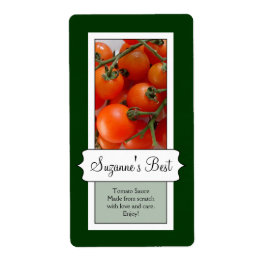 Etikett für personalisierte Canning Jar, Tomate