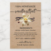 Etikett für Personalisierte Vanilla Extract (Einzelnes Label)