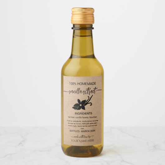 Etikett für Personalisierte Vanilla Extract (Vorderseite)