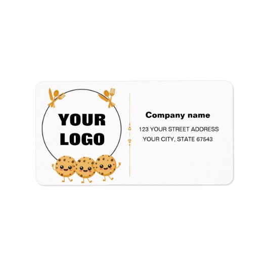 Etikett für persönliche LOGO Adressaufkleber (Vorne)