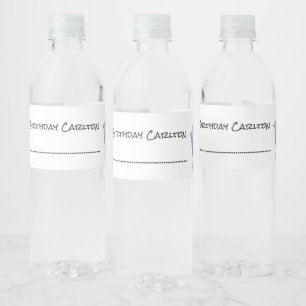 Etikett für persönliche Wasserflasche für Delfinpa