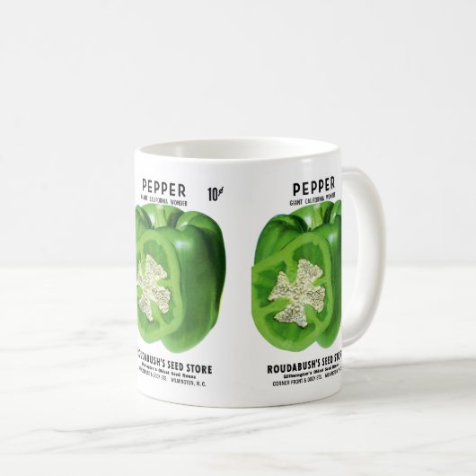 Etikett für Pfefferpackungen Kaffeetasse (VorderseiteRechts)