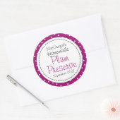 Etikett für Pflaumenkonserven oder Konfitüren Runder Aufkleber (Umschlag)