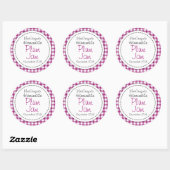 Etikett für Pflaumenkonserven oder Konfitüren Runder Aufkleber (Blatt)