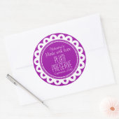 Etikett für Pflaumenkonserven oder Konfitüren Runder Aufkleber (Umschlag)