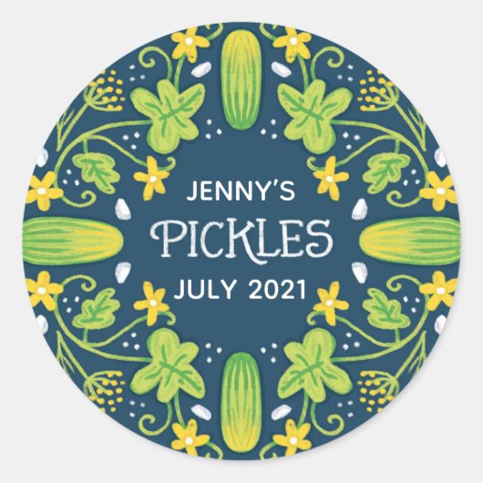 Etikett für Pickle Runder Aufkleber (Vorderseite)