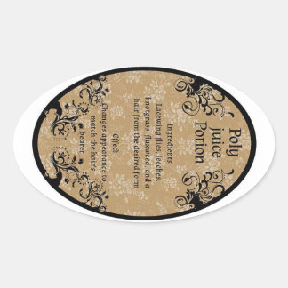 Etikett für Polysaftbeutel Ovaler Aufkleber