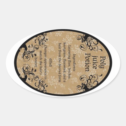 Etikett für Polysaftbeutel Ovaler Aufkleber (Vorderseite)