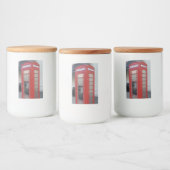 Etikett für Red Telefone Cabs Food Container (Flaschen)