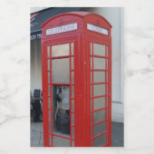 Etikett für Red Telefone Cabs Food Container (Einzelnes Label)