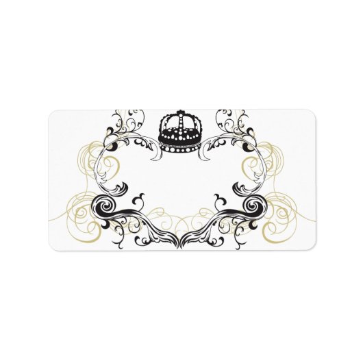 Etikett für Retro-Rahmen Adressaufkleber (Vorne)