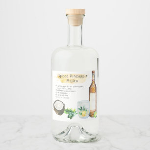 Etikett für Rezept für Signature-Cocktail als Hoch
