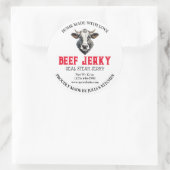 Etikett für Rindfleisch Jerky Runder Aufkleber (Tasche)