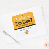 Etikett für Rohhonig Quadratischer Aufkleber (Umschlag)