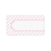 Etikett für rosa Streifenadresse Adressaufkleber (Vorne)