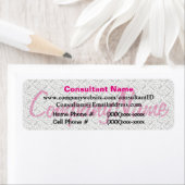 Etikett für rosa Vertriebsberater (Insitu)