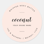 Etikett für rosafarbene Butter Runder Aufkleber (Vorderseite)