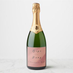 Etikett für roséfarbenen Schaumwein