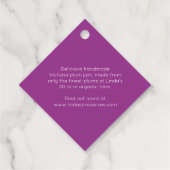 Etikett für Rote Konfitüre Geschenkanhänger (Rückseite)