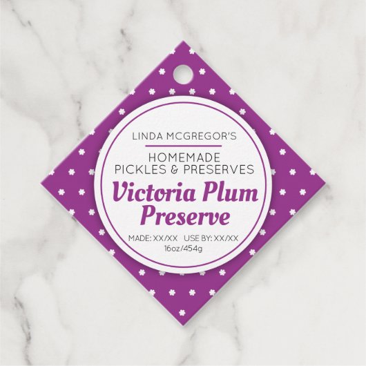 Etikett für Rote Konfitüre Geschenkanhänger (Vorderseite)