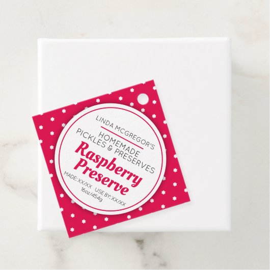 Etikett für Rottonehl-Konfitüre Geschenkanhänger (Beispiel)