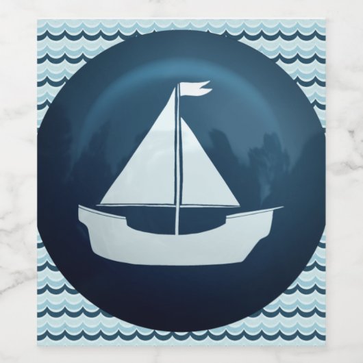 Etikett für Sailboat (Einzelnes Label)