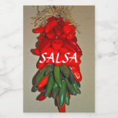 Etikett für Salsa-Lebensmittelbehälter (Einzelnes Label)