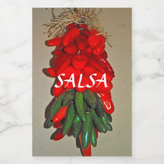 Etikett für Salsa-Lebensmittelbehälter (Einzelnes Label)