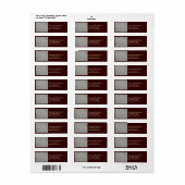 Etikett für Sand-Heft-Rücksendeadresse (Vorne)