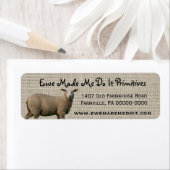 Etikett für Schafe und Bruch des Bauernhofs (Insitu)