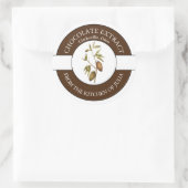 Etikett für Schokolade Runder Aufkleber (Tasche)