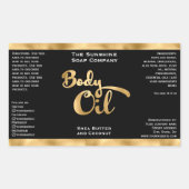 Etikett für Schwarz-Gold-Folie Rechteckiger Aufkleber (Vorderseite)