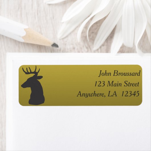 Etikett für Schwarz-Gold-Jagdadresse (Insitu)