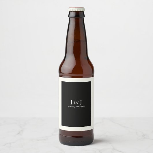 Etikett für Schwarz-Weiß-Bier/Apfelflasche (Vorderseite)