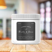 Etikett für Schwarz/Weiß Quadratischer Aufkleber