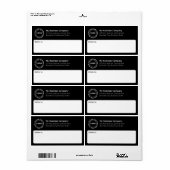 Etikett für Schwarz-Weiß-Sendungen (Vorne)