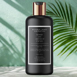 Etikett für Schwarz-weiße wasserdichte Kosmetikfla