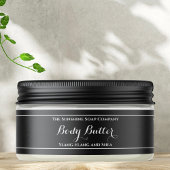 Etikett für schwarze Body-Butter 1 x 7,25 Rundum-Adressaufkleber